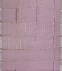 Lavender Woven Pure Organza Silk Saree With Stripes-KS1123