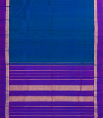 Blue Handloom Kanchipuram Silk Saree With Contrast Border-KA14790