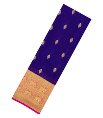 Purple Woven Mysore Silk Saree With Buttas & Contrast Border-MS3464