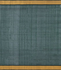 White & Green Handloom Silk Cotton Saree With Checks & Zari Border-SC4645