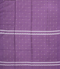 Lilac Woven Art Bhagalpur Cotton Saree With Checks-SY0268