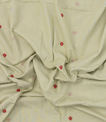 Cardamom Green Handloom Bengal Cotton Saree With Floral Buttas-BG1672