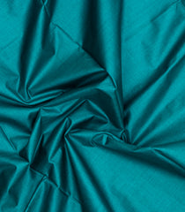 Turquoise Woven Tussar Silk Saree With Contrast Border-TU3480