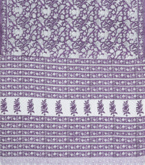 Lilac Printed Jaipur Cotton Saree With Floral Motifs-JC1948