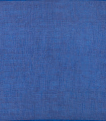 Blue Printed Synthetic Linen Saree With Floral Motifs-SY0129