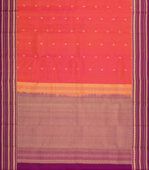 Dark Peach Handloom Soft Silk Saree With Buttas-SO4671
