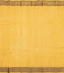 Mustard Woven Tussar Silk Saree With Floral Buttas-TU3428