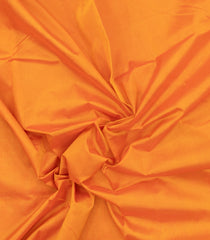 Mango Yellow Handloom Silk Cotton Saree With Contrast Zari Border-SC4640
