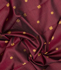 Maroon Handloom Kanchipuram Silk Saree With Checks & Buttas-KA15942
