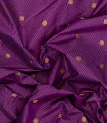 Dark Purple Handloom Korvai Kanchipuram Silk Saree With Checks & Buttas-KA16681