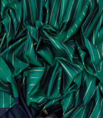 Sea Green Handloom Soft Silk Saree With Zari Stripes-SO4003