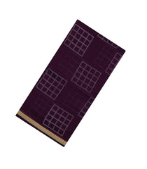 Dark Maroon Printed Art Chanderi Saree With Zari Border-BL5010