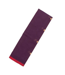 Dark Purple Handloom Kanchi Cotton Saree With Yazhi Buttas-KC1541