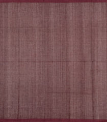 Dark Beige Handloom Village Cotton Saree With Buttas-VC1603