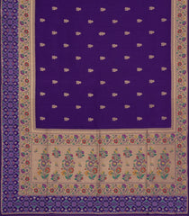 Purple Woven Art Dupion Saree With Buttas & Tie and Dye Border-BL5907