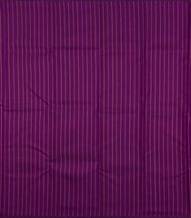 Dark Purple Handloom Kanchipuram Silk Saree With Stripes & Buttas-KA15485