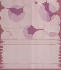 Dusty Peach Woven Art Dupion Saree With Printed Circle Motifs-BL4959