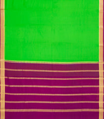 Light Green Woven Mysore Silk Saree With Contrast Border-MS3723