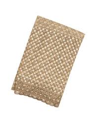 Off White Woven Net Saree With Embroidered Floral Motifs-EN1859