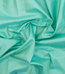 Turquoise Handloom Kanchipuram Silk Saree With Stripes--KA14904