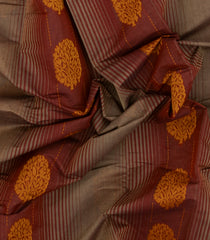 Maroon Woven Rasipuram Cotton Sari With Buttas-RA2622