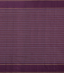 Orange Handloom Korvai Kanchipuram Silk Saree With Gold & Silver Stripes-KA14714