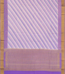 Lavender Mysore Crepe Silk Saree With Diagonal Stripes