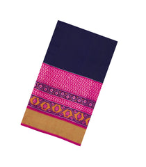 Purple Handloom Pochampally Ikat Silk Saree With Tie & Dye Motifs -IK0431