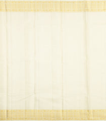 Off White Handloom Kanchipuram Silk Saree With Vairaoosi Stripes-KA16328