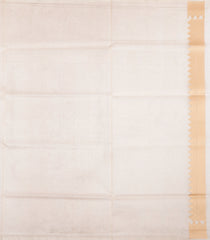 Cream Handloom Banarasi Organza Silk Saree With Floral Motifs-BE1825