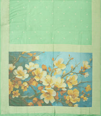 Mint Green Woven Blended Soft Silk Saree With Digital Weaving Pallu-BL3558