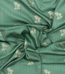 Aquamarine Woven Art Dupion Saree With Floral Zari Buttas-BL5942