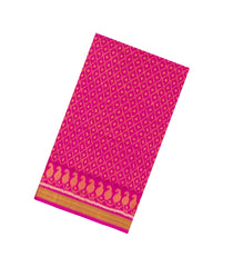 Pink Handloom Rajkot Patola Ikat Silk Saree With Tie & Dye Motifs-IK0511