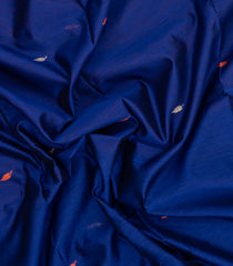 Blue Handloom Maheswari Silk Cotton Saree With Buttas & Zari Border-SC4870