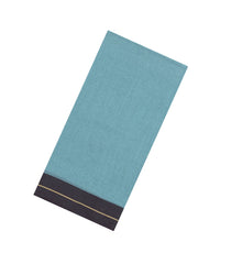 Light Blue Handwoven Bengal Cotton Saree With Black Border-BG1481