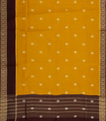 Mustard Woven Blended Viscose With Zari Buttas-BL5577