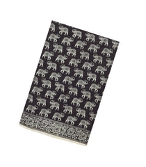 Black Printed Kalamkari Cotton Saree-KAL1264
