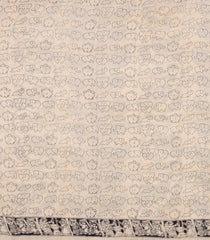 Taupe Printed Kalamkari Cotton Saree-KAL1259