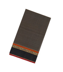 Black Handloom Soft Silk Saree With Stripes -SO4284