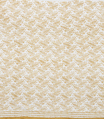 Beige Woven Jaipur Cotton Saree With Printed Floral Motifs-JC1434