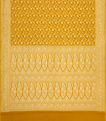 Bottle Green Woven Banarasi Khaddi Georgette Silk Saree With Floral Vine Motifs-BE1950