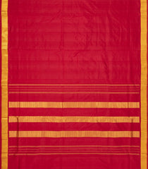 Crimson Handloom Kanchipuram 9 Yards Silk Saree With Zari Border-KA13401