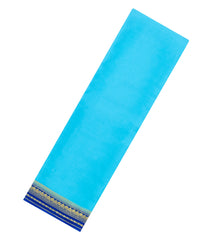 Turquoise Woven Mysore Silk Saree With Contrast Border-MS3663