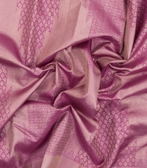 Dusty Pink Handloom Kanchipuram Silk Saree With Annam Motifs-KA15074