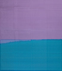 Lavender Handloom Soft Silk Saree With Floral Stripes & Contrast Pallu-SO4623