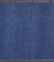 Indigo Printed Chanderi Cotton Saree With Zari Border-CC1583