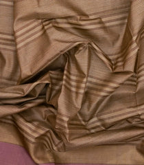 Beige Woven Tussar Saree With Stripes-TU3344