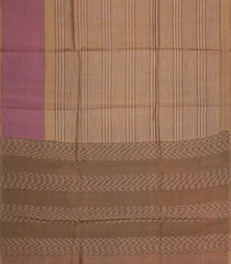 Beige Woven Tussar Saree With Stripes-TU3344