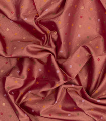 Peach Woven Art Dupion Saree With Tie & Dye Motifs & Zari Border-BL5871