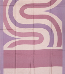 Lilac Woven Art Tussar Silk Saree With Printed Geometric Motifs-BL3884